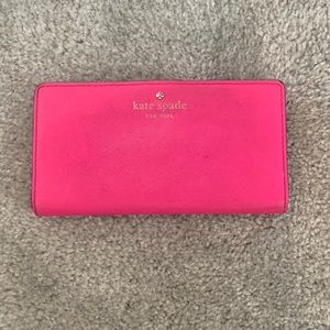 KATE SPADE Pink Saffiano Leather Wallet